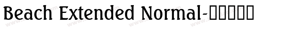 Beach Extended Normal字体转换